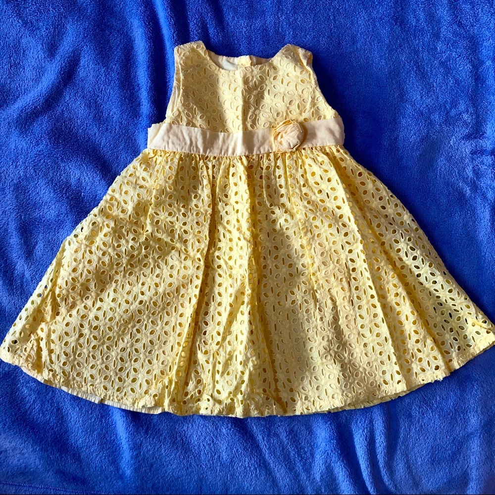 NWOT Savannah Girls Floral Dress Yellow 4T